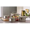 Puodų rinkinys Tefal Duetto+ G719S7, nerūdijantis plienas, 7 vnt. (puodai Ø16/20/24 cm, troškintuvas Ø16 cm), indukcinis, dangčiai, tinkamas orkaitei iki 250°C