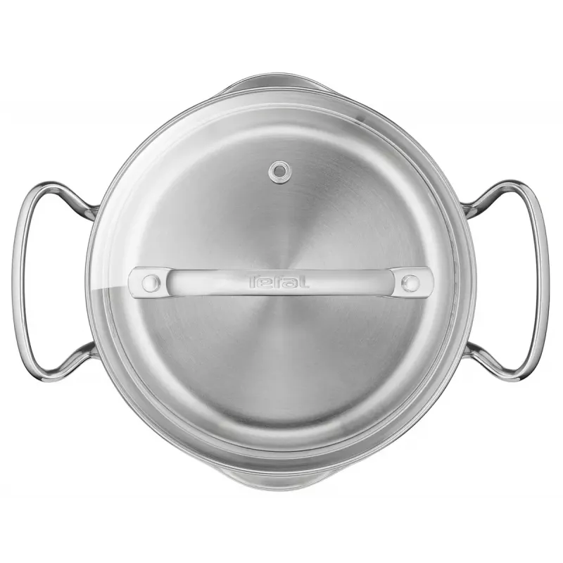 Puodų rinkinys Tefal Duetto+ G719S7, nerūdijantis plienas, 7 vnt. (puodai Ø16/20/24 cm, troškintuvas Ø16 cm), indukcinis, dangčiai, tinkamas orkaitei iki 250°C