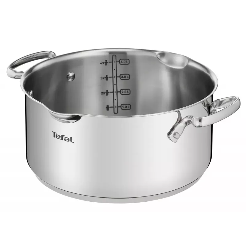 Puodų rinkinys Tefal Duetto+ G719S7, nerūdijantis plienas, 7 vnt. (puodai Ø16/20/24 cm, troškintuvas Ø16 cm), indukcinis, dangčiai, tinkamas orkaitei iki 250°C