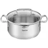 Puodų rinkinys Tefal Duetto+ G719S7, nerūdijantis plienas, 7 vnt. (puodai Ø16/20/24 cm, troškintuvas Ø16 cm), indukcinis, dangčiai, tinkamas orkaitei iki 250°C