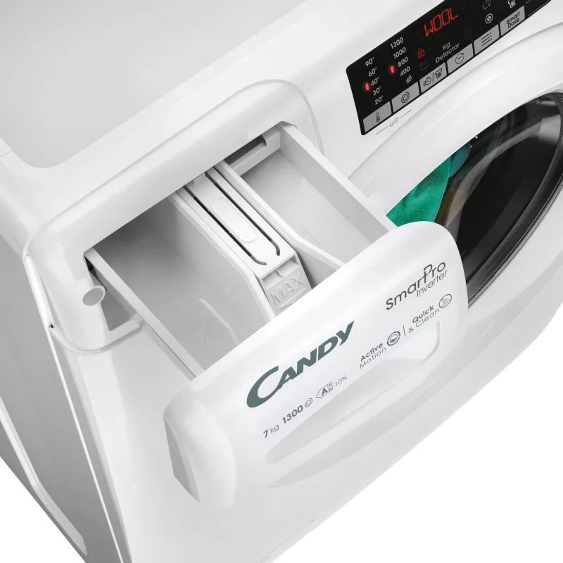 Candy CO4 374TWM6/1-S skalbimo mašina Priekinis įkrovimas 7 kg 1300 aps./min. Balta