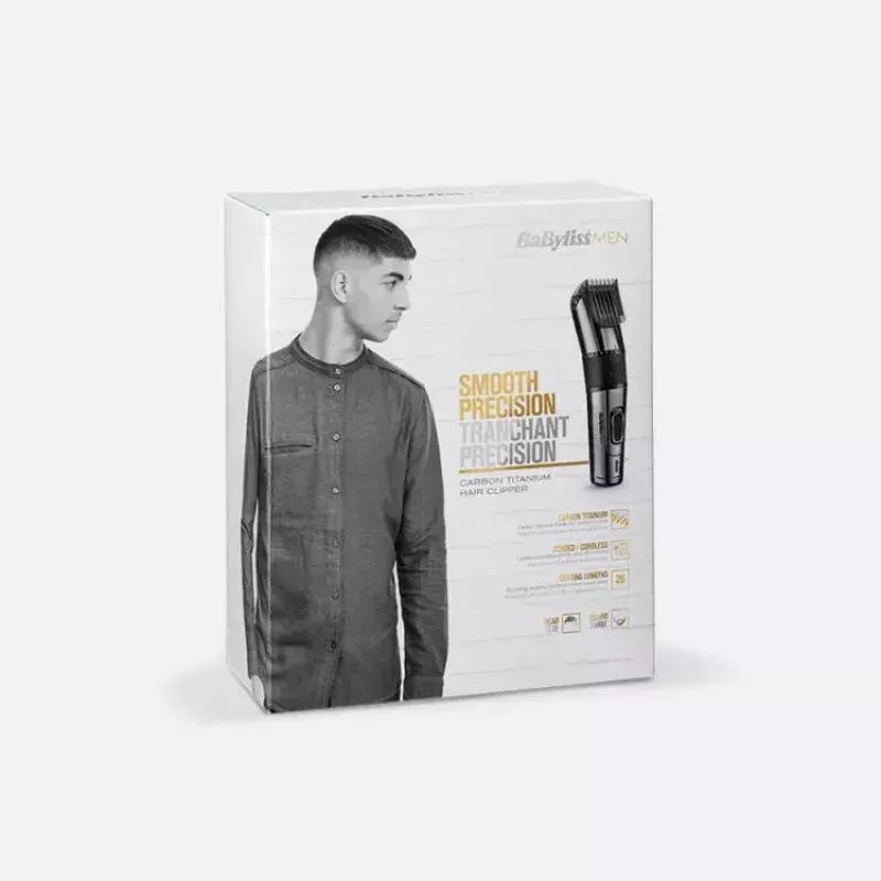 Plaukų kirpimo mašinėlė BaByliss Carbon Titanium Juoda 26 0,5–2,5 cm