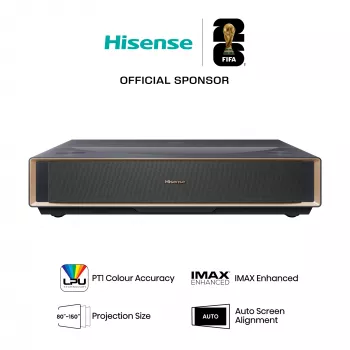 Projektorius HISENSE PT1 3D Smart TV, 16:9, Wi‑Fi ir Ethernet, HDR (HLG), HDMI 2.0/2.1, juodas