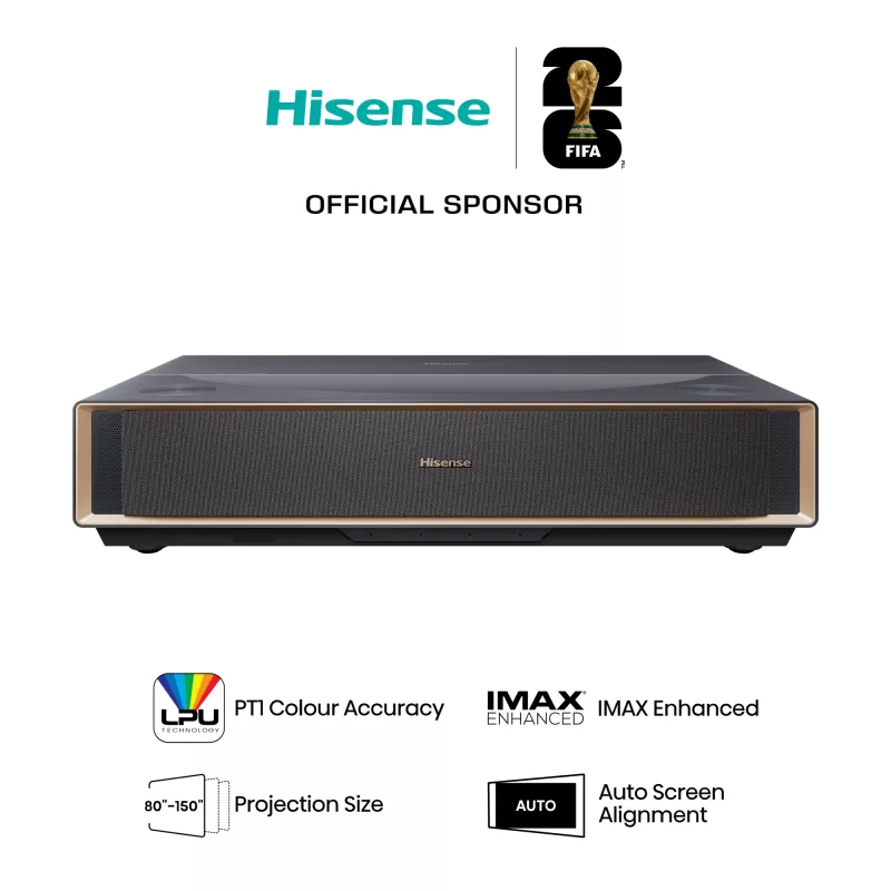 Projektorius HISENSE PT1 3D Smart TV, 16:9, Wi‑Fi ir Ethernet, HDR (HLG), HDMI 2.0/2.1, juodas