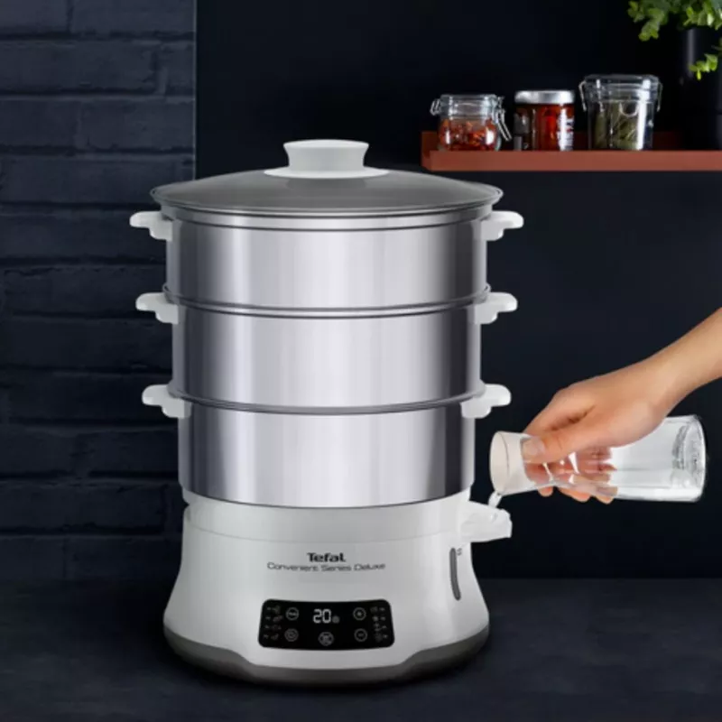 Tefal Convenient Series Deluxe VC502D garintuvas 3 krepšeliai Stalviršis 900 W Nerūdijantis plienas, Balta