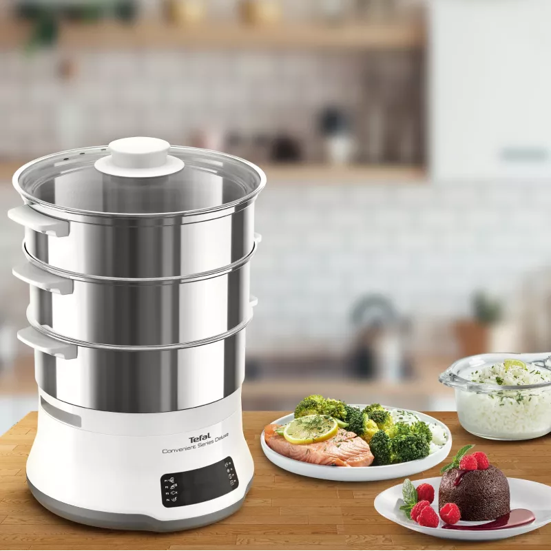 Tefal Convenient Series Deluxe VC502D garintuvas 3 krepšeliai Stalviršis 900 W Nerūdijantis plienas, Balta