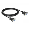 Serijinis kabelis DeLOCK 86606 Juodas 3m RS-232 Sub-D9