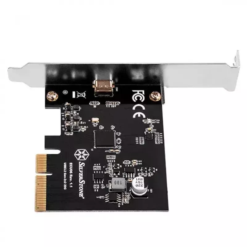 Sidabrinėstone ECU06 vidinė USB 3.2 Gen 2 adapterio PCIe žemo profilio plokštė