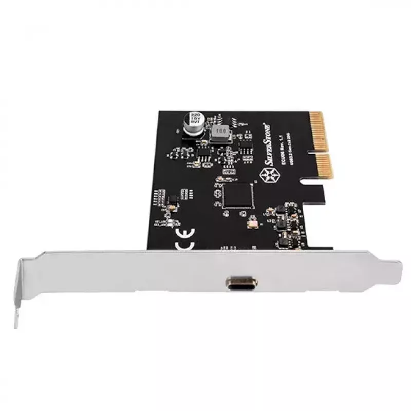 Sidabrinėstone ECU06 vidinė USB 3.2 Gen 2 adapterio PCIe žemo profilio plokštė