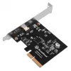 Sidabrinėstone ECU06 vidinė USB 3.2 Gen 2 adapterio PCIe žemo profilio plokštė