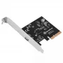 Sidabrinėstone ECU06 vidinė USB 3.2 Gen 2 adapterio PCIe žemo profilio plokštė