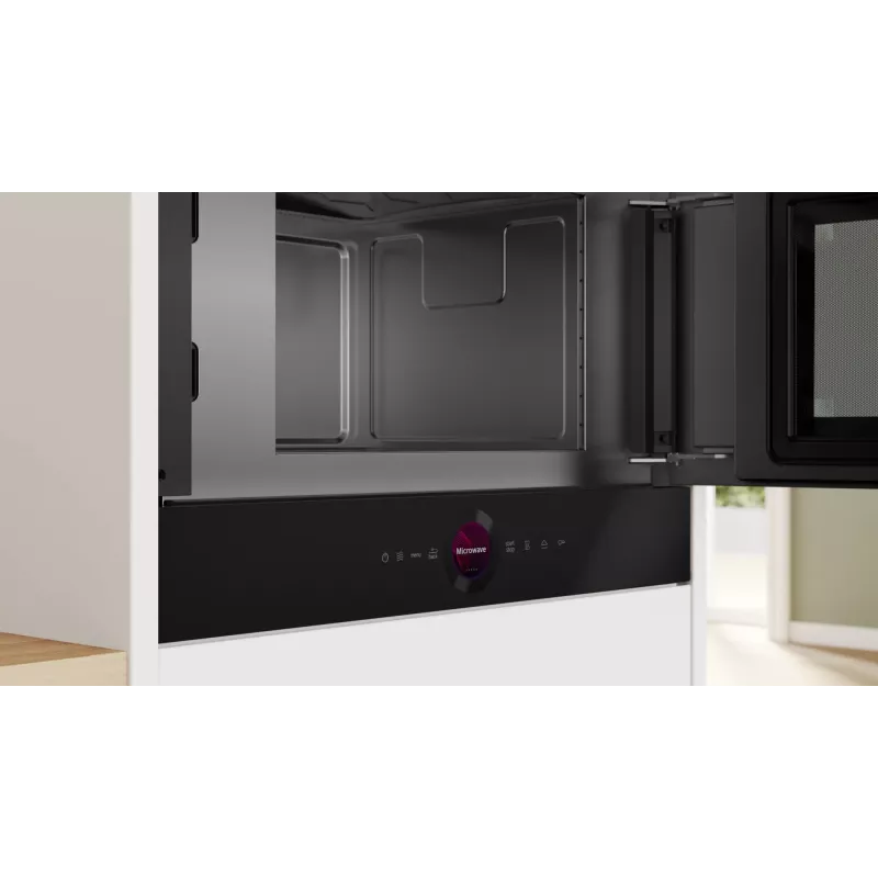 Bosch Serie 8 BFR7221B1 mikrobangų krosnelė Juoda Solo mikrobangų krosnelė Įmontuojama 21 L 900 W