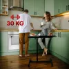 Mobilus aukščio reguliavimo nešiojamas stalo stovas MACLEAN MC-121 B — reguliuojamas aukštis, pakreipimas, ratukai, 30 kg apkrova, juodas