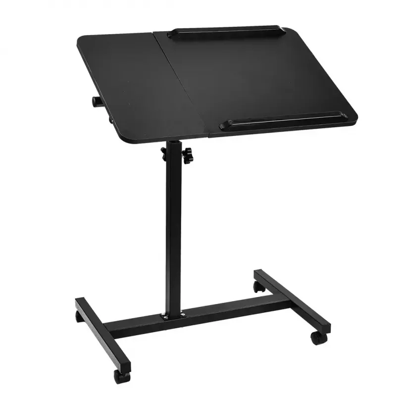 Mobilus aukščio reguliavimo nešiojamas stalo stovas MACLEAN MC-121 B — reguliuojamas aukštis, pakreipimas, ratukai, 30 kg apkrova, juodas