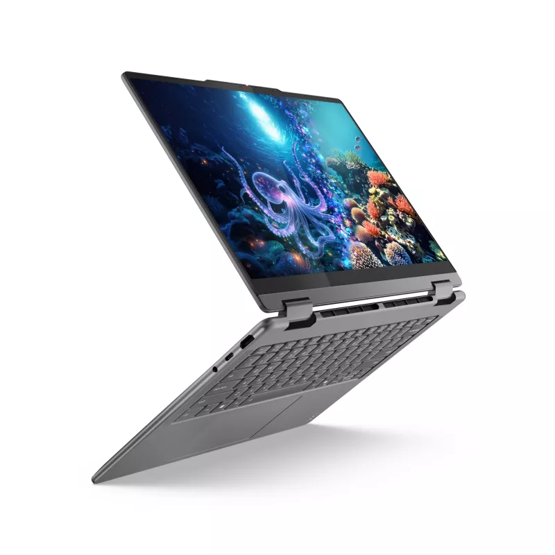 Nešiojamas kompiuteris Lenovo YOGA 7 2-in-1 14 colių Ultra 5 226V, 16GB LPDDR5x, 1TB NVMe, OLED WUXGA, Windows 11 Home, Luna Grey