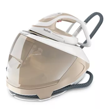 Tefal Pro Express Eco GV9E22E0 garo lyginimo stotis 2200 W 1,8 l Durilium AirGlide Autoclean padas Smėlio, Balta