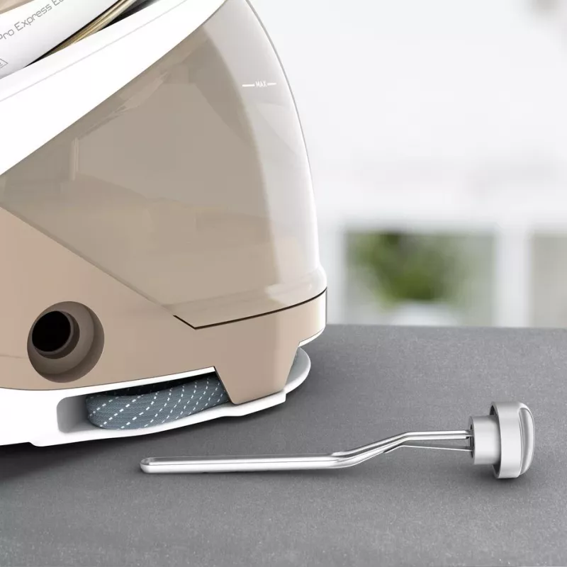 Tefal Pro Express Eco GV9E22E0 garo lyginimo stotis 2200 W 1,8 l Durilium AirGlide Autoclean padas Smėlio, Balta