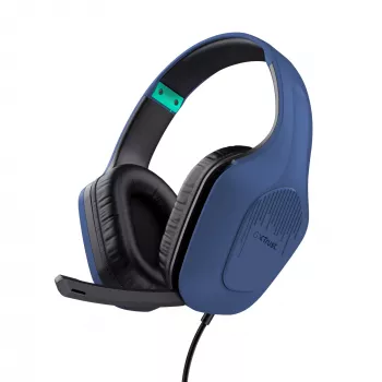 Trust GXT 415B Zirox ausinės su mikrofonu laidinės ant galvos žaidimams mėlynos