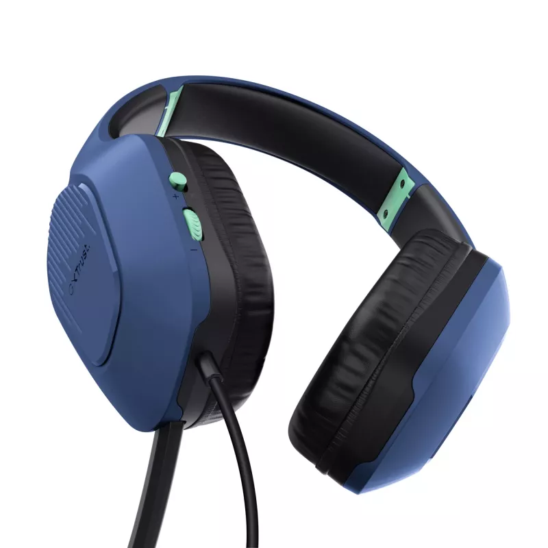 Trust GXT 415B Zirox ausinės su mikrofonu laidinės ant galvos žaidimams mėlynos