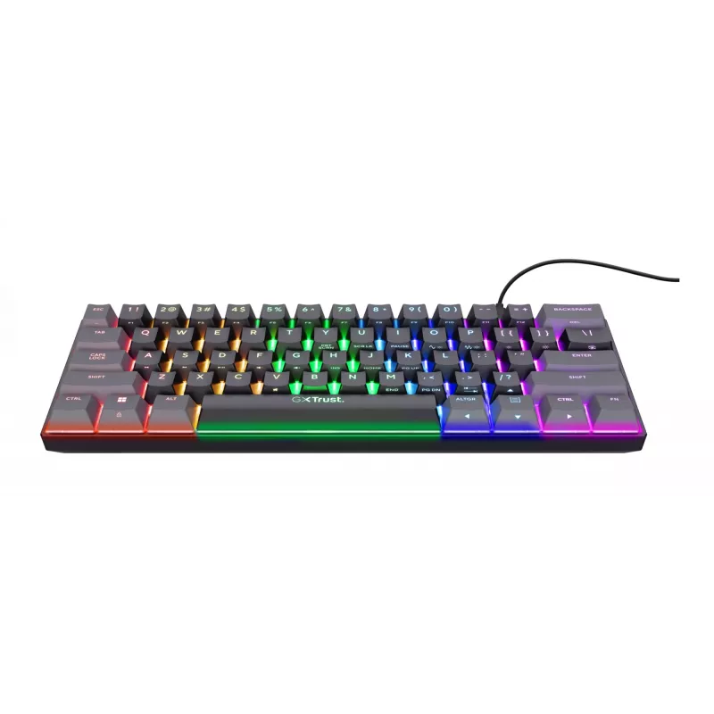 Trust GXT 867 Acira klaviatūra, žaidimams, USB, QWERTY, US English, juoda
