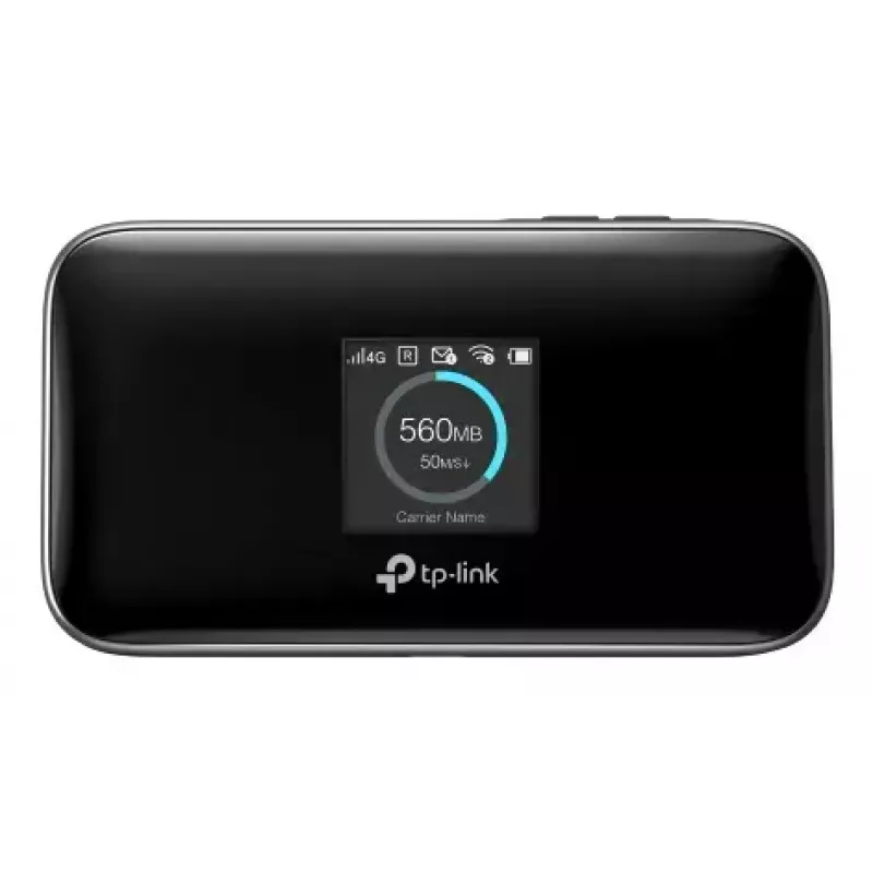 Mobiliojo tinklo maršrutizatorius TP-LINK M7750 — Nešiojamas LTE-Advanced 4G, 600 Mbps, 5 GHz Wi‑Fi 5, NanoSIM, MicroSD, 3280 mAh baterija
