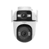 TP-Link Tapo Outdoor Dual Lens Pan/Tilt Security Camera, IP apsaugos kamera, lauko, laidinė ir belaidė, montavimas ant lubų/sienos/stulpo, balta, sferinė