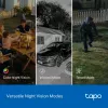 TP-Link Tapo Outdoor Dual Lens Pan/Tilt Security Camera, IP apsaugos kamera, lauko, laidinė ir belaidė, montavimas ant lubų/sienos/stulpo, balta, sferinė