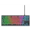 Tenkeyless žaidimų klaviatūra TRUST GXT 833 Thado, TKL 87 klavišų, USB, QWERTY US, membraninė, RGB, juoda