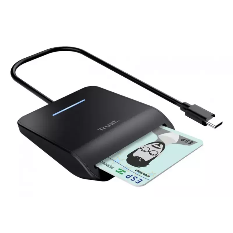 Trust Primo išmaniųjų kortelių skaitytuvas vidaus USB USB Type-C juodas