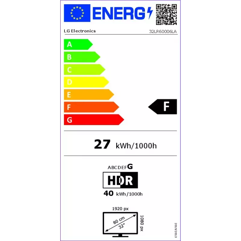 LG 32LR60006LA 81,3 cm (32 col.) Full HD išmanusis televizorius Wi-Fi juodas