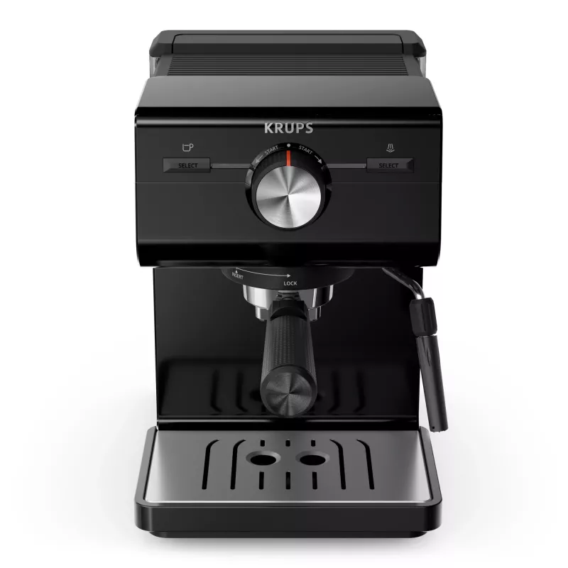 Espreso aparatas KRUPS XP3818 1.5L / 2 L vandens bakelis, katilo šildymas, garų vamzdelis, ant stalviršio pusiau automatinis