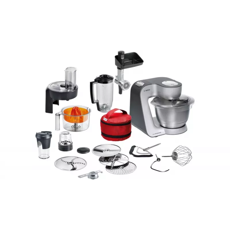 Bosch MUM59S81DE virtuvinis kombainas 1000 W 3.9 L Juoda, Nerūdijantis plienas
