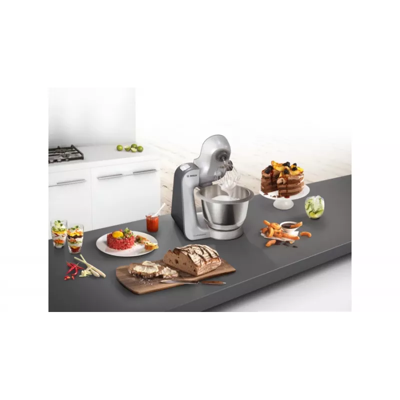 Bosch MUM59S81DE virtuvinis kombainas 1000 W 3.9 L Juoda, Nerūdijantis plienas