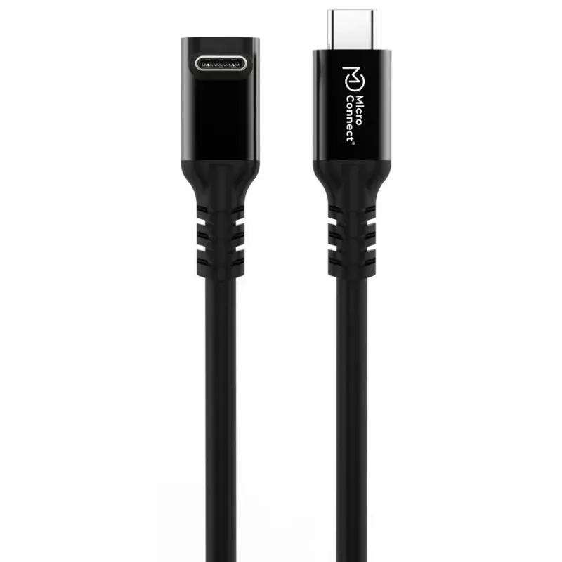 USB C į USB C kabelis MicroConnect MC-USB3.2CC025-FA, USB 3.2 Gen 2x2, 0,25 m, juodas