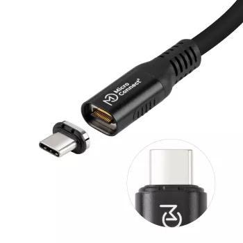 USB4 Gen 3x2 USB-C į USB-C laidas MicroConnect MC-LS-USB4CC0.15, 0,15 m, juodas