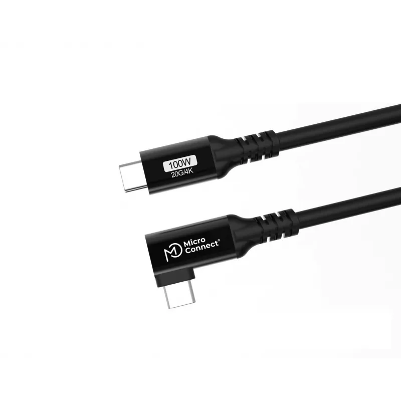 USB-C į USB-C kabelis MicroConnect USB3.2CC015-A, USB 3.2 Gen 2x2, 20 Gbit/s, 0,15 m, juodas