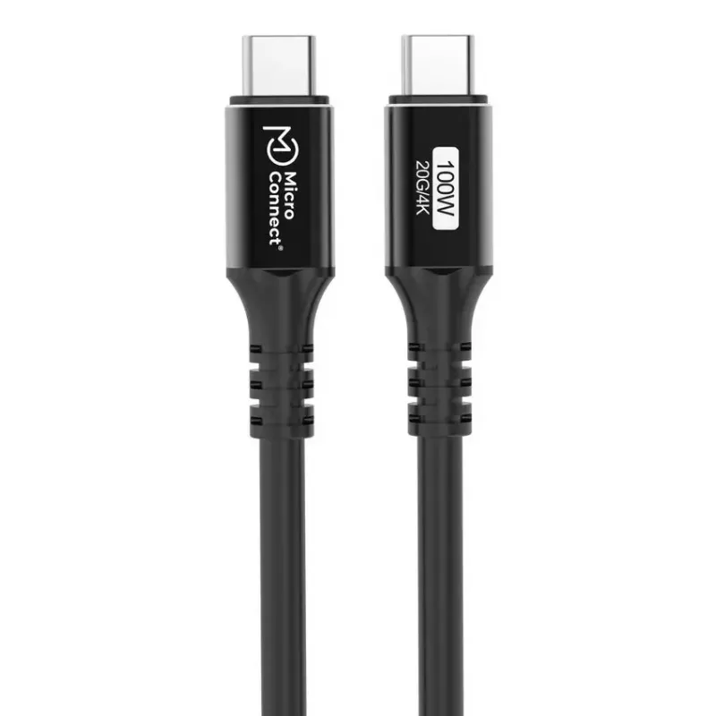 USB-C į USB-C kabelis MicroConnect USB3.2CC015 — USB 3.2 Gen 2x2, 0,15 m, juodas