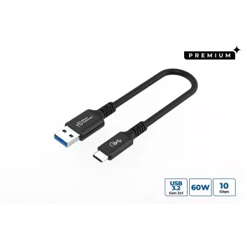 Microconnect USB3.2AC015 USB laidas USB 3.2 Gen 2 (3.1 Gen 2) 0,15 m USB C USB A Juodas