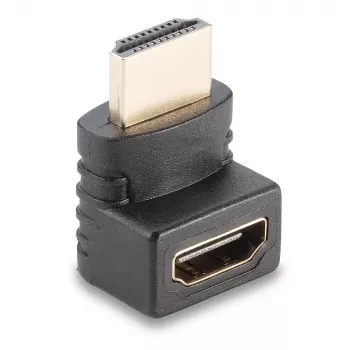 Lindy HDMI C tipo (moteriška) į HDMI A tipo (vyriška) 90 laipsnių kampinis adapteris aukštyn
