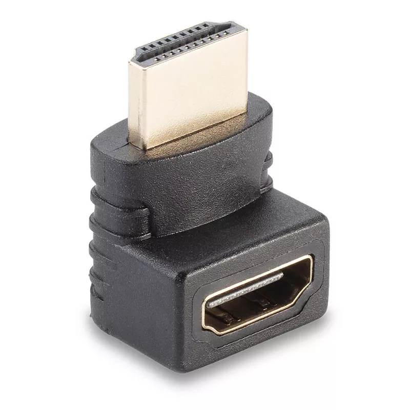 Lindy HDMI C tipo (moteriška) į HDMI A tipo (vyriška) 90 laipsnių kampinis adapteris aukštyn