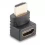 Lindy HDMI C tipo (moteriška) į HDMI A tipo (vyriška) 90 laipsnių kampinis adapteris aukštyn