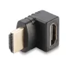 Lindy HDMI C tipo (moteriška) į HDMI A tipo (vyriška) 90 laipsnių kampinis adapteris aukštyn