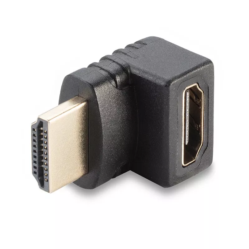Lindy HDMI C tipo (moteriška) į HDMI A tipo (vyriška) 90 laipsnių kampinis adapteris aukštyn