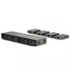 Lindy 70m Cat.6 4x4 HDMI 4K60 Matrix Extender, 3840 x 2160 pikselių, AV siųstuvas ir imtuvas, 70 m, laidinis, juodas, HDCP