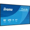 Skaitmeninės reklaminės plokštumos plokščias skydelis IIYAMA LH8664UHS-B3AG — 85,6 colių (2,17 m) 3840x2160 4K IPS, 450 cd/m², Wi‑Fi, Android, 24/7, juodas