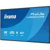 Skaitmeninės reklaminės plokštumos plokščias skydelis IIYAMA LH8664UHS-B3AG — 85,6 colių (2,17 m) 3840x2160 4K IPS, 450 cd/m², Wi‑Fi, Android, 24/7, juodas