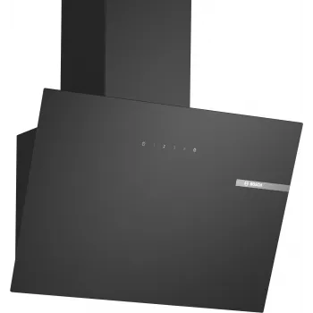 Bosch 2 serijos DWK65DK60 viryklės gaubtas, tvirtinamas prie sienos, juodas, 430 m³/h