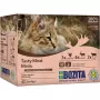 Šlapias kačių maistas BOZITA 9116321 12×85 g — be grūdų suaugusioms katėms skirti įdėklai su jautiena, elniena, vištienos kepenėlėmis (drėgnas, 82 % drėgmės)
