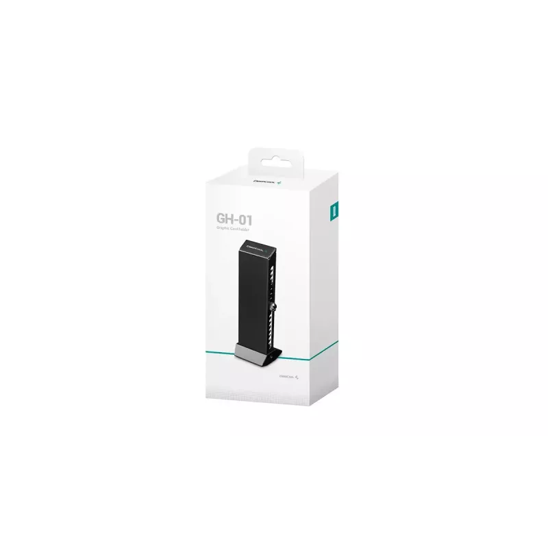 Grafinės plokštės laikiklis DeepCool GH-01 Universal, juodas, 52,6×60,6×163,7 mm