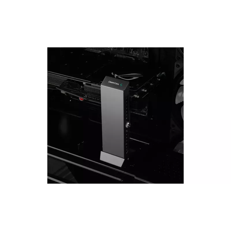 Grafinės plokštės laikiklis DeepCool GH-01 Universal, juodas, 52,6×60,6×163,7 mm